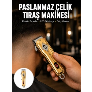 1800 mAh Bataryalı Uzun Kullanım Süreli Şarjlı Tıraş Makinesi Yeni Nesil