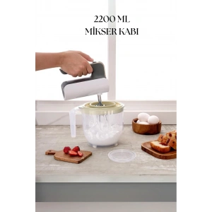 2200 Ml Mikser Kabı Beyaz & Ölçü Kabı & Saklama Kabı-DNY0024