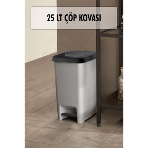 25 Litre Basmalı Çöp Kovası