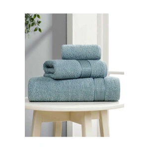 3 lü Banyo Havlusu Seti Pamuklu Ritim Mint