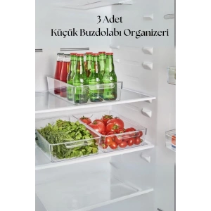3 Lü Buzdolabı Organizeri & Buzdolabı Düzenleyici 3 lt