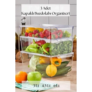 3 Lü Buzdolabı Organizeri MIX Set (3 lt + 4,5 lt + 6 lt)