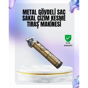 4 Kılavuz Taraklı Profesyonel Saç ve Sakal Kesme Makinesi