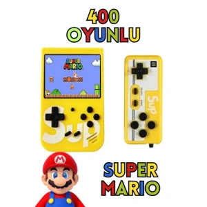 400 Klasik Oyun Yüklü, Taşınabilir Mini Oyun Konsolu - Şarj Edilebilir Bataryalı