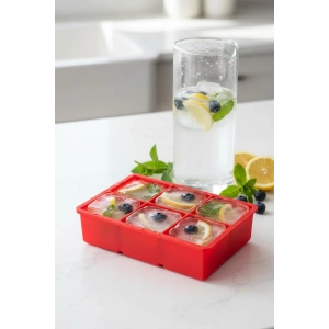 6 Hazneli Silikon Buz Kalıbı & Çok Amaçlı Buzluk Ve Dondurucu Organizeri 11x16 cm