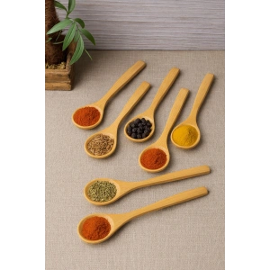 6’lı Ahşap Küçük Baharat Kaşığı 13 cm