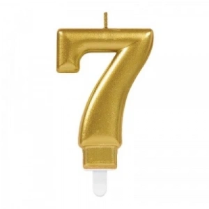 7 Rakamı Mum Gold Renk