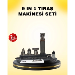 9’u 1 Arada Bakım Seti Güçlü Motorlu Saç Sakal Burun Kulak Trimmer