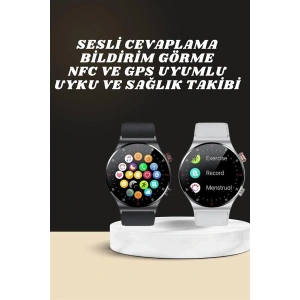 Akıllı Saat Amoled Ekran Bluetooth Bağlantılı Sesli Görüşme Nabız Ölçer