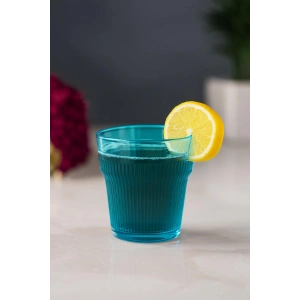 Akrilik Aquamarin Tekli Kısa Bardak & Su Meşrubat Kahve Yanı Bardağı 300 ml ( Cam Değildir )