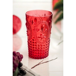 Akrilik Kırmızı Tekli Uzun Bardak & Su Meşrubat Bardağı 750 ml ( Büyük Boy & Cam Değildir )