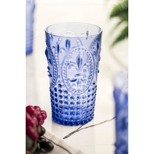 Akrilik Mavi Tekli Uzun Bardak & Su Meşrubat Bardağı 750 ml ( Büyük Boy & Cam Değildir )