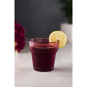 Akrilik Mürdüm Tekli Kısa Bardak & Su Meşrubat Kahve Yanı Bardağı 300 ml ( Cam Değildir )