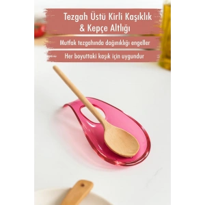 Akrilik Mürdüm Tezgah Üstü Kirli Kaşıklık & Kepçe Altlığı