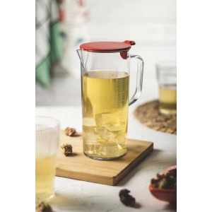 Akrilik Ölçekli 1 Lt Sürahi & Ölçü Kabı (Buzdolabı Kapak Rafına Sığar)