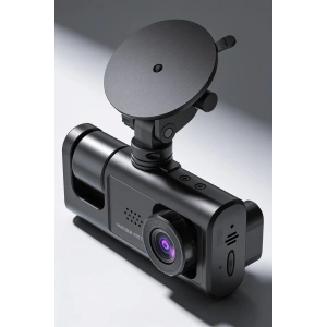 Araç İçi Kamera 3 Kameralı Dashcam Ön Arka İç Kayıt Geri Görüş Kameralı