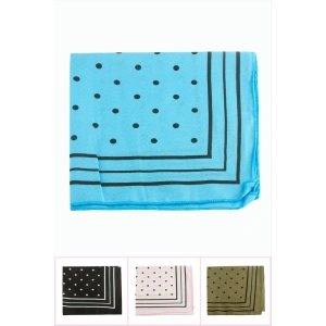 Benekli Desenli Keten Bandana 50*50