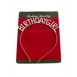 Birthday Girl (Doğum Günü Kızı) Yazılı Taşlı Taç