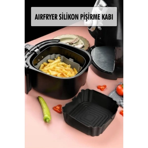Bütün Airfryerlere Uyumlu Siyah Silikon Pişirme Kabı