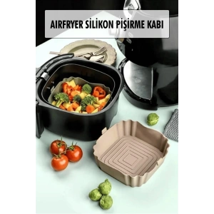 Bütün Airfryerlere Uyumlu Vizon Silikon Pişirme Kabı