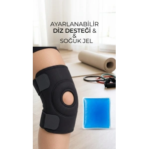 Çapraz Bağ Destekli Medical Diz Korsesi, Menisküs İçin Termojel Hediyeli Dizlik