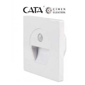 CATA CT 5170 1W Beyaz Kasa Sensörlü Koridor Aydınlatması 6400K Beyaz Işık