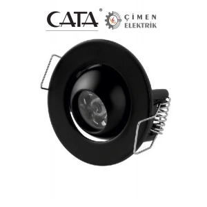 CATA CT 5268 1.5W Siyah Kasa Led Spot 3200K Gün Işığı