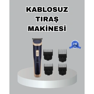 Çelik Bıçaklı Unisex Şarjlı Tıraş Makinesi – Sessiz Motor, Kablosuz ve Ayarlanabilir