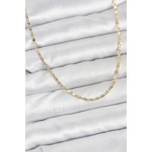 CM 14K Gold Renk Lazer İnce Zincirli Kadın Kolye
