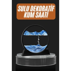 Dekoratif Sulu Kum Saati Ofis Masa Üstü Ev Yuvarlak Kum Saati