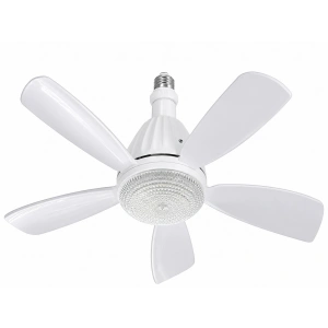 Eco Lounge 1 adet FİM Kristal 50W Ledli 5 Kanat Tavan Vantilatörü 1154 Kumandalı 3 Renk E27 Duy