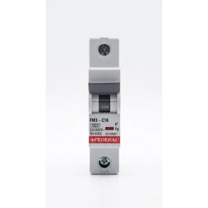 Eco Lounge FEDERAL 1X16 A C Tipi 3Ka Otomatik Sigorta FM3-C 9EC-C0331-0D16