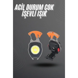 El Feneri LED Anahtarlık Çok Fonksiyonlu Mini Çakmak Özellikli