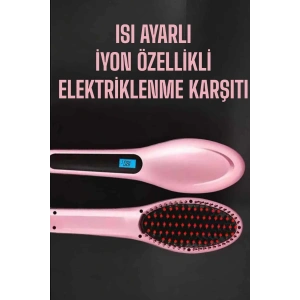 Fön Tarağı Saç Düzleştirici Sıkı Dişli Isı Ayarlı Elektriklenme Karşıtı