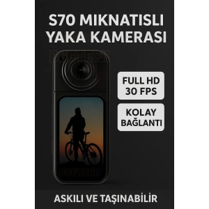 Full HD Mini Yaka Kamerası, 30 FPS Kayıt ve Mıknatıslı Tasarım ile Pratik Kullanım