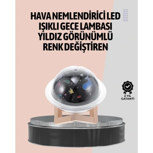 Gece lambası özellikli taşınabilir nemlendirici ve aromaterapi cihazı USB girişli