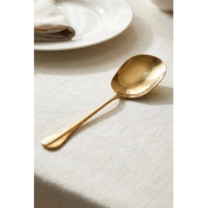 Gold Büyük Boy Paslanmaz Çelik Servis Kaşığı & Profesyonel Sunum Gereci 25 cm