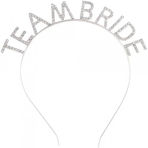 Gümüş Kaplama Kristal Taşlı Team Bride Taç