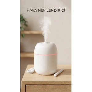 Hava Nemlendirici 220ml Buhar Makinesi, Ofis ve Yatak Odası Kullanımı
