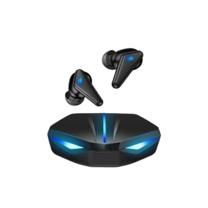 Kablosuz Bluetooth Kulak İçi Oyuncu Kulaklığı, Mikrofon ve RGB LED Aydınlatmalı, Siyah Renk