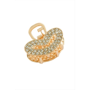 Kalp Taşlı Minik Metal Mandal Toka 2,5 cm