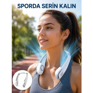 Kanatsız Boyun Tipi Fan | Giyilebilir Serinletici, Düşük Sesli, Hafif ABS Gövde, USB Şarj Edilebilir Yeni Nesil