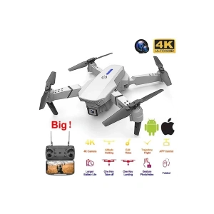 Katlanabilir Çift Kameralı Wifi Bağlantılı Drone, Uzaktan Kumanda ve Akıllı Telefon Kontrolü, Siyah