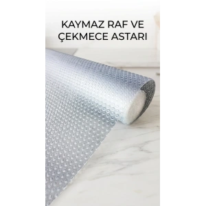 Kaydırmaz PVC Raf Örtüsü 45x300 cm Şeffaf Dolap İçi Koruyucu Kaplama