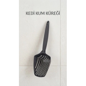 Kedi Kumu Eleme Küreği Çift Taraflı Ağlı ve Plastik Çerçeve ile Temizleme