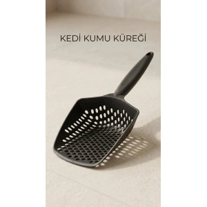 Kedi Kumu Eleme Küreği, Dar Tacaklı ve Ergonomik Tasarımıyla Temizlik İçin Uygun