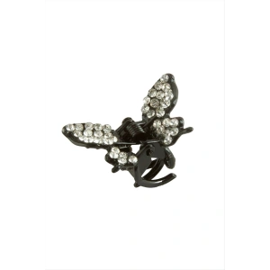 Kelebek Taşlı Minik Metal Mandal Toka 2,5 cm