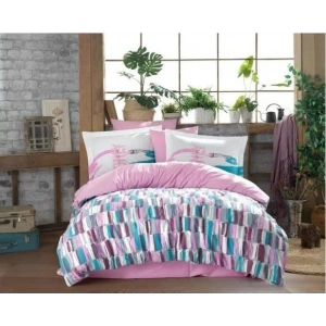 Kingsize Poplin Nevresim Mikado Pembe