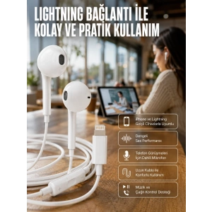 Konforlu Ergonomik Kare Tasarımlı Müzik ve Çağrı Kulaklığı Yeni Nesil