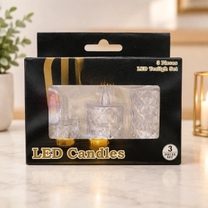 Kristal LED Mum 3lü